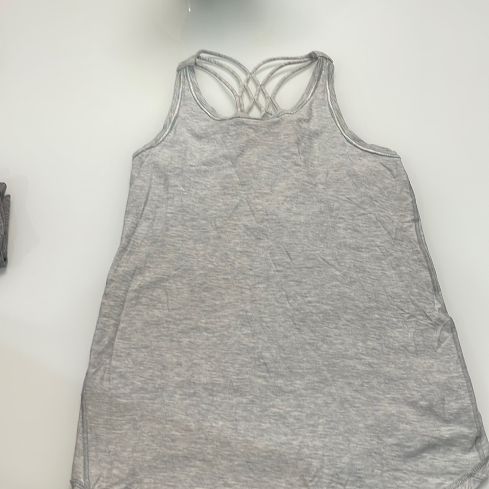 Grey girls crisscross tank